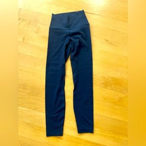 Like new Lululemon Align Tights, Navy Blue, Size 2, 25”
